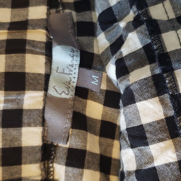 Eva Franco Lace-Up Black and White Gingham Midi Flare Skirt Meduim - Picture 8 of 10